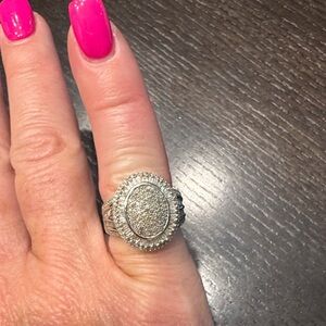 Elegant Silver Oval Ring